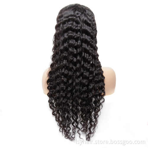 Lace Frontal Wigs Human Curly Hair 250 Peruvian Remy Dens Lace Wigs without Glue for Black Women Deep Curly Hair Wigs